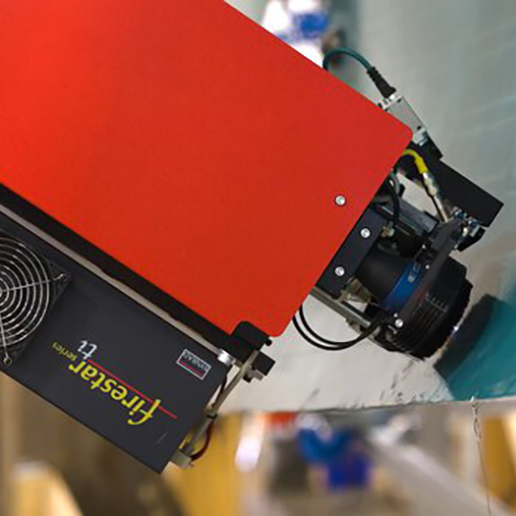 PAR Systems close-up of a laser cutting system.